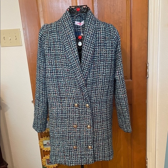 Buddy Love Jackets & Blazers - 🔥🔥🔥BOGOHO 🔥🔥🔥Women's Tweed Double-Breasted Sparkling Jacket—Large